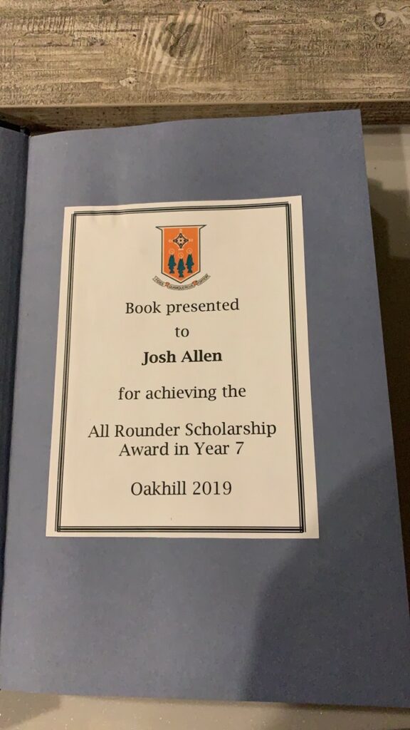 Josh Allen's Scholarship Award