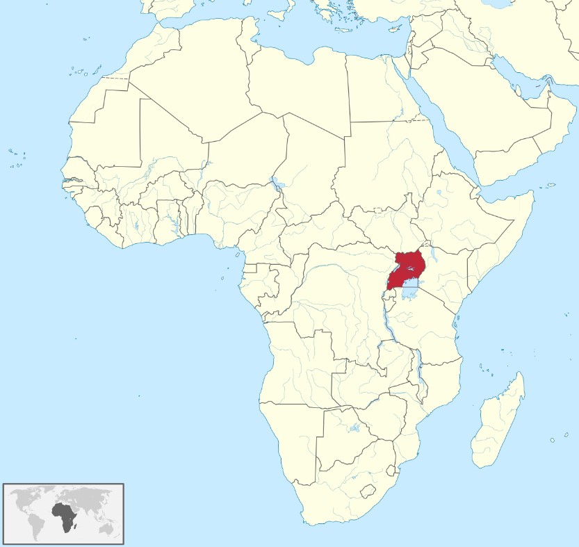 Uganda, Africa Map
